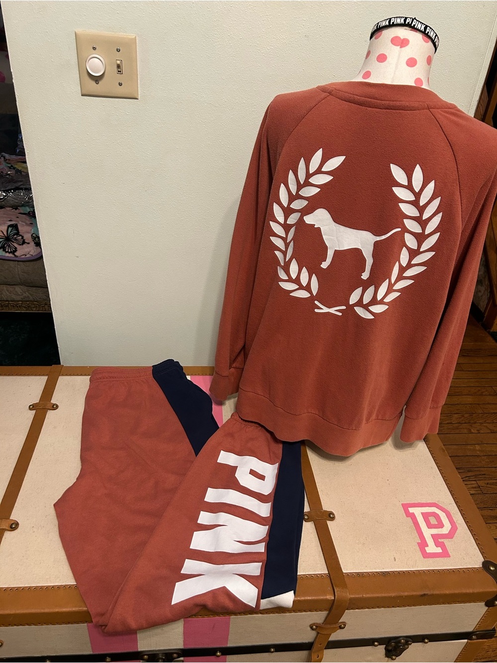 PINK Victoria's Secret burnt orange set